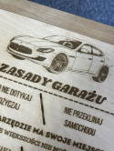 Tabliczka "Zasady Garażu"